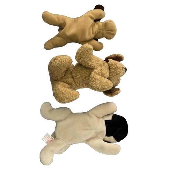 Lot of 3 Tuffy Pugsly Bones Dog Ty Beanie Baby Plush Collectible Tag Error Missp - Picture 8 of 11